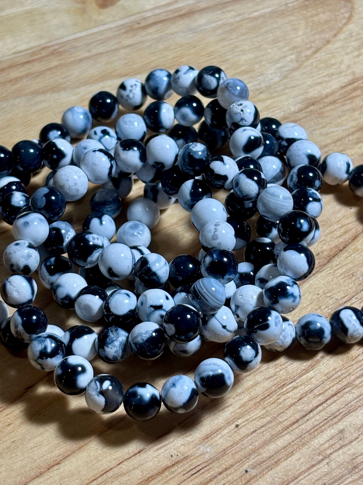 Whale Agate 8mm Bracelet