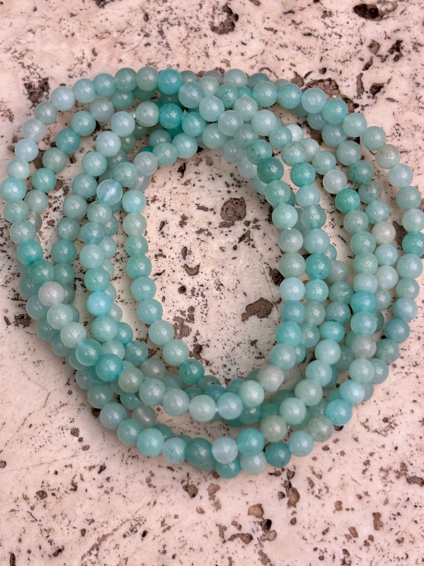 4mm Caribbean Blue Calcite Bracelet