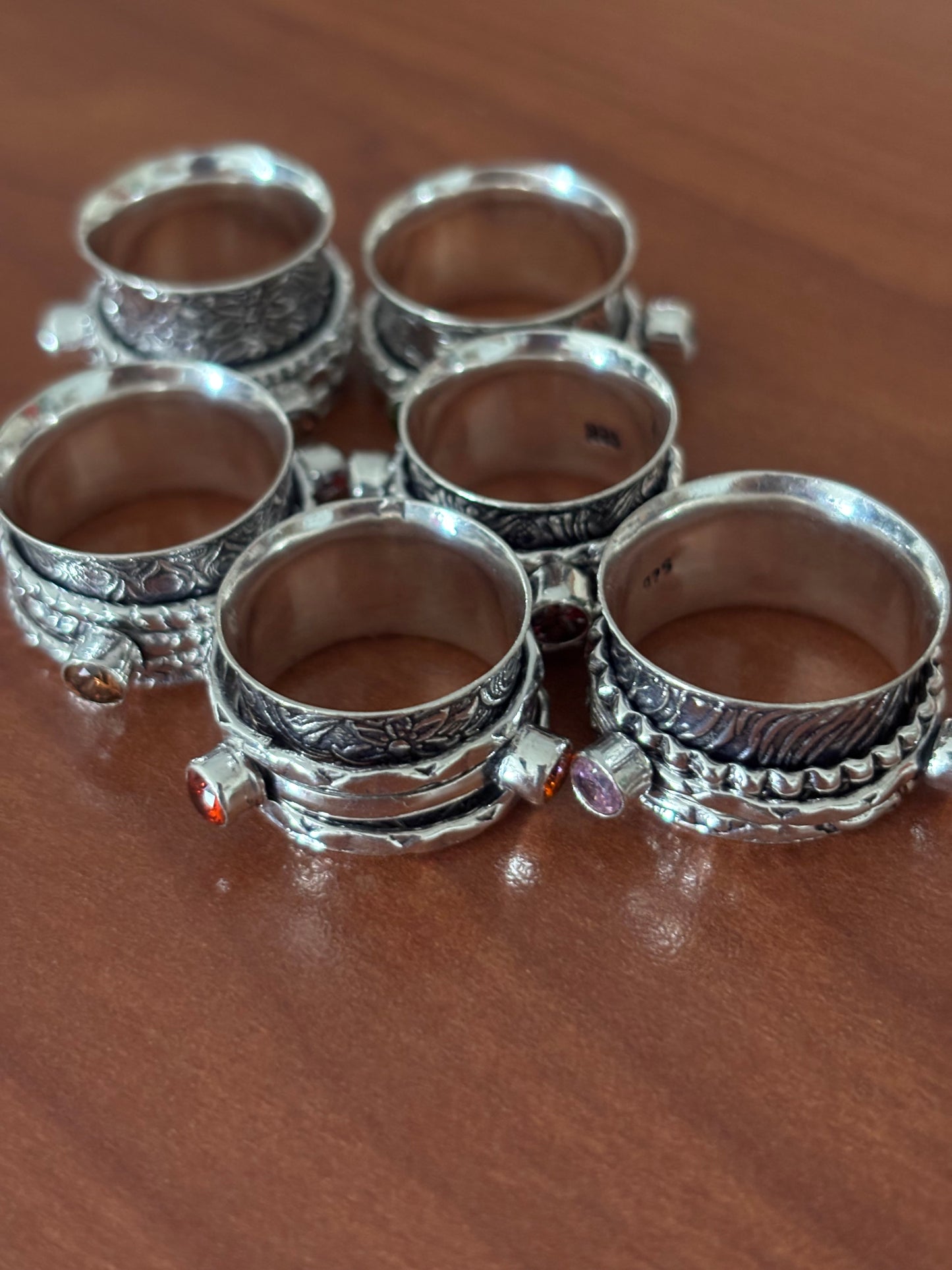 S925 Spinner Astd Ring