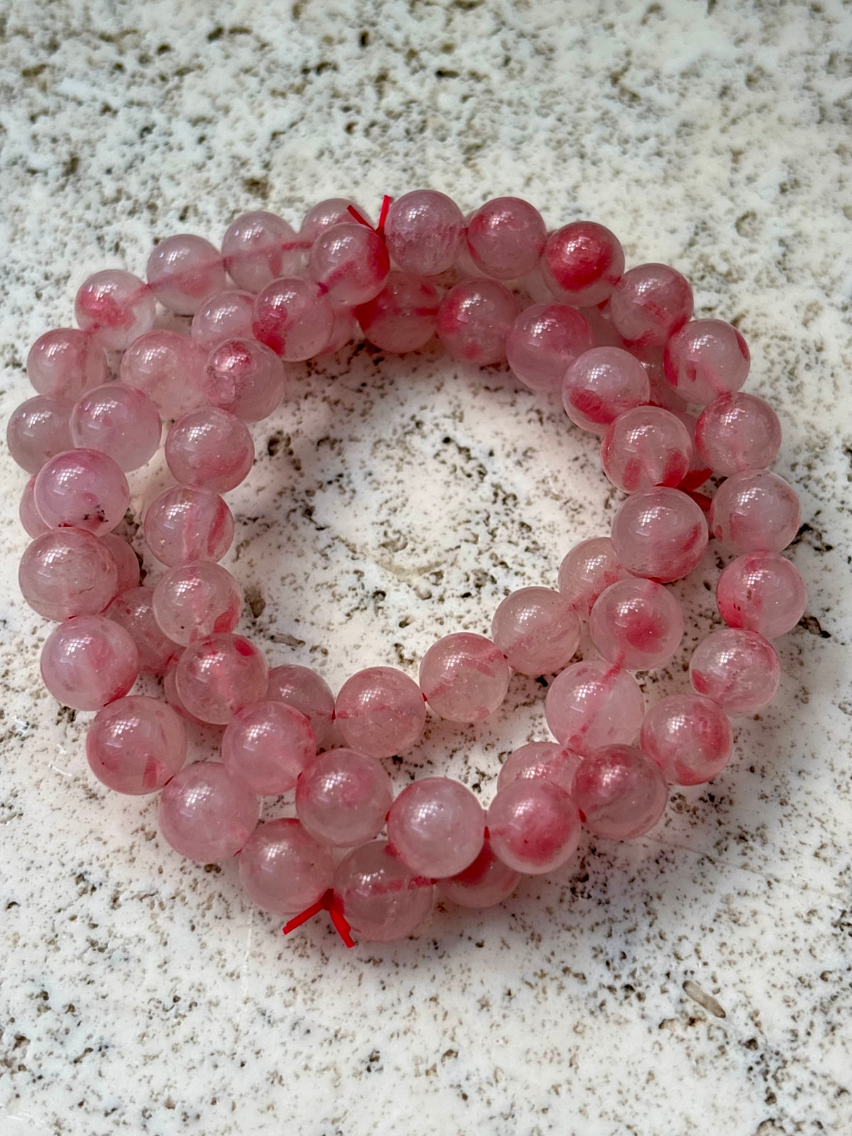 8mm Cherry Blossom Rhodonite Bracelet