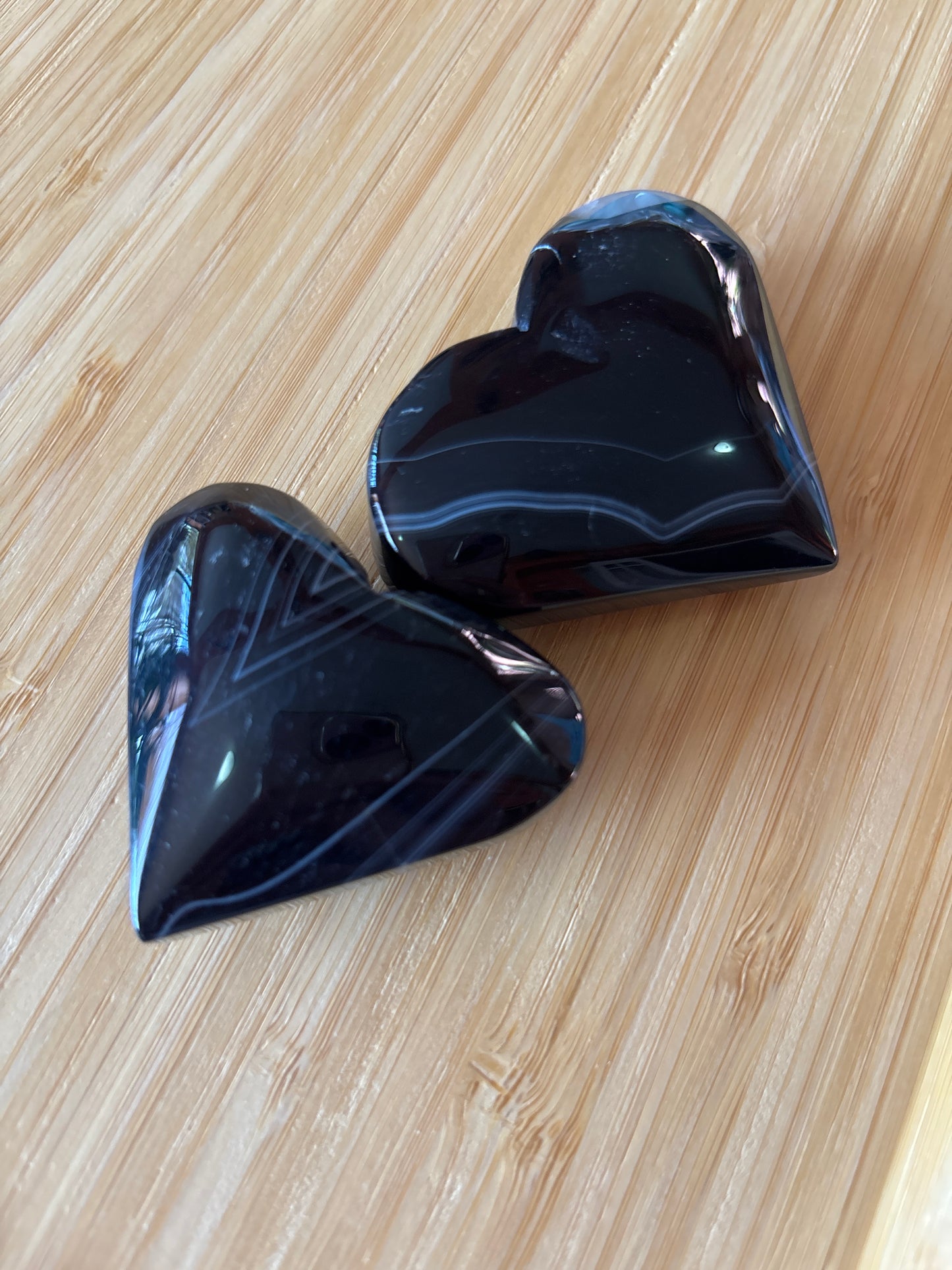 Black Agate Heart