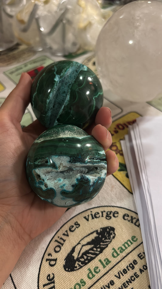 Malachite & Chrysocolla Sphere