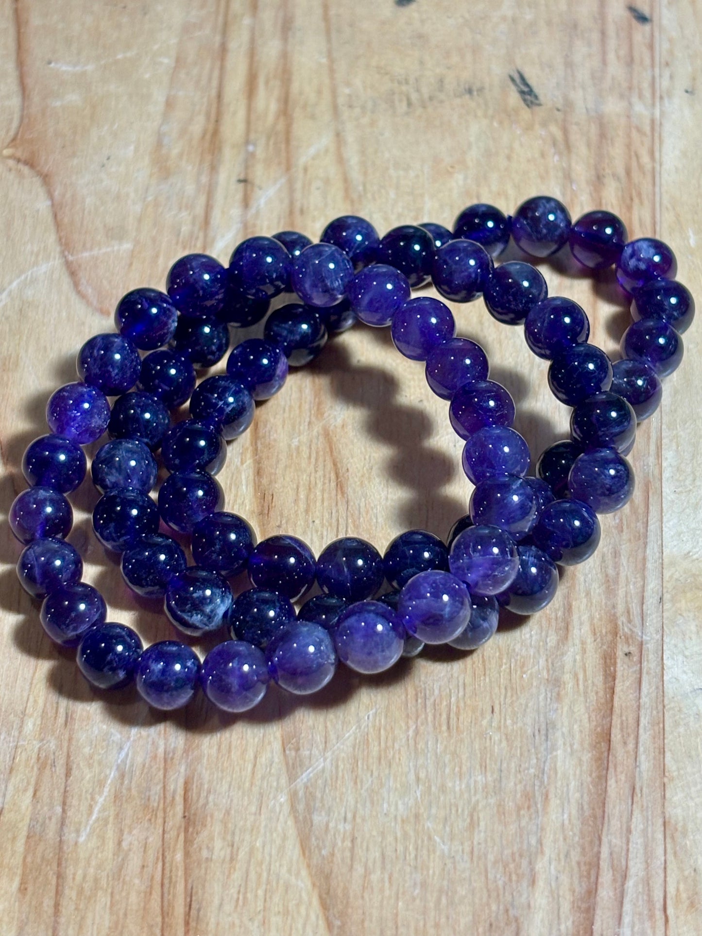 8mm Amethyst Bracelet