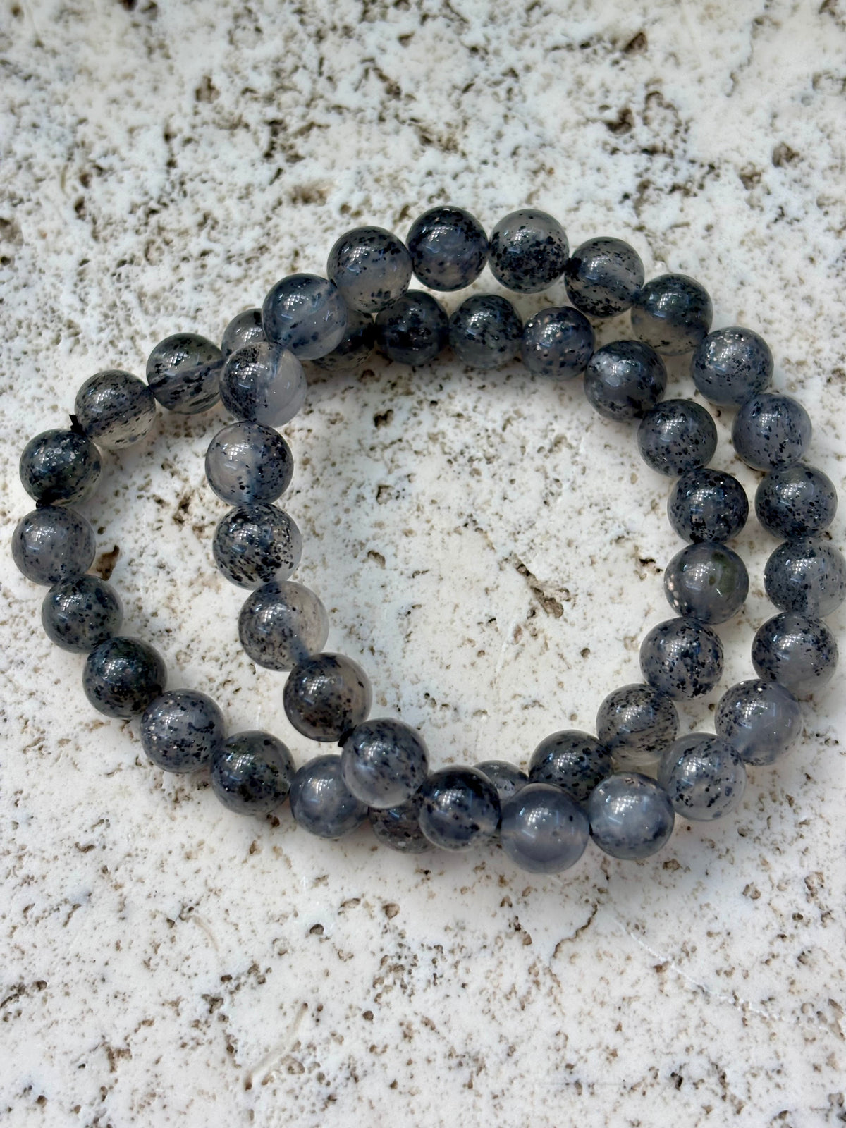 8mm Black Tourmaline Mica Bracelet