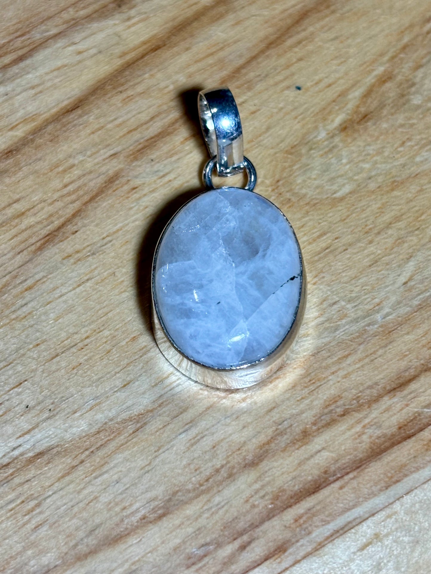 S925 Rainbow Moonstone Pendant 1