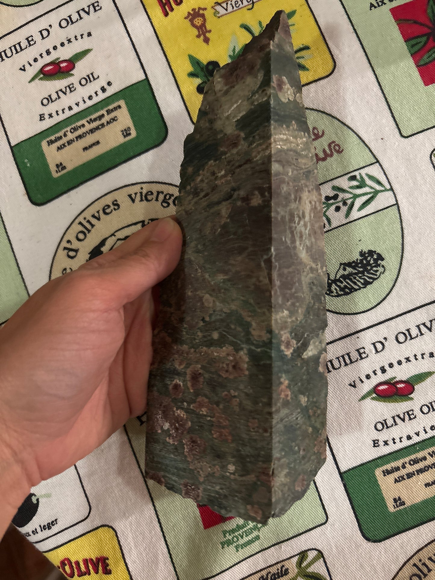 Green Flower Agate Raw Stone