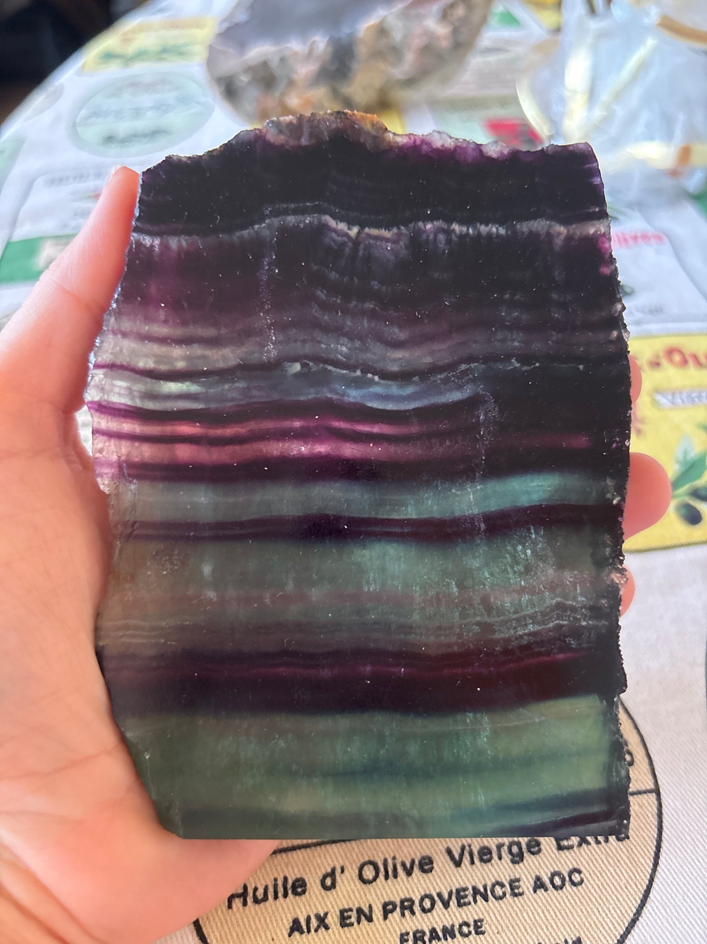 Fluorite Slab w. Stand