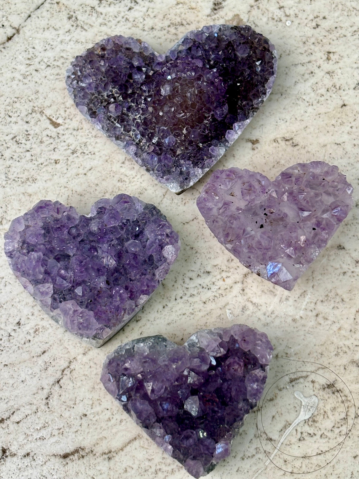 Geode Amethyst Heart Carving