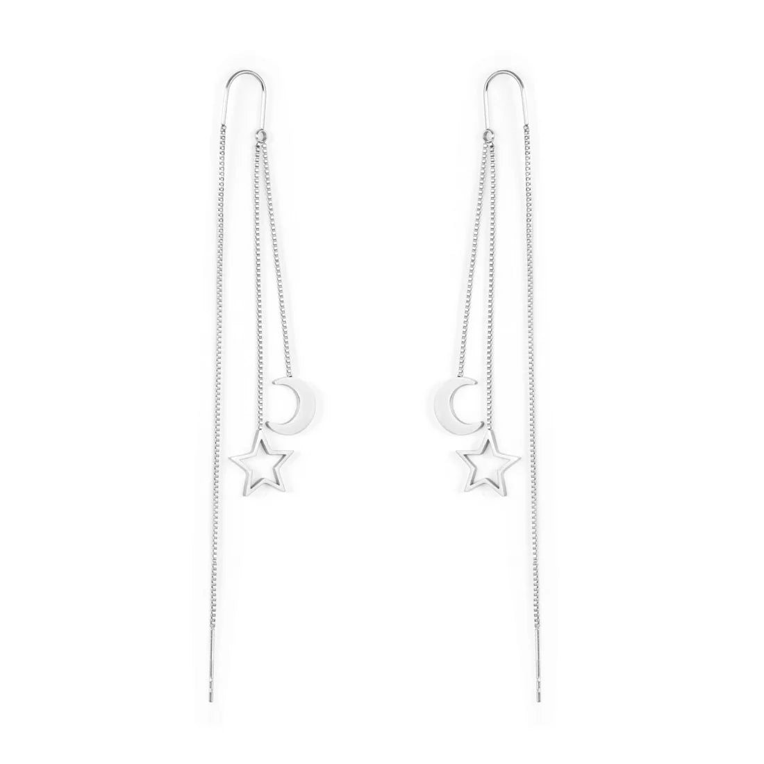 SS Moon Star Earrings
