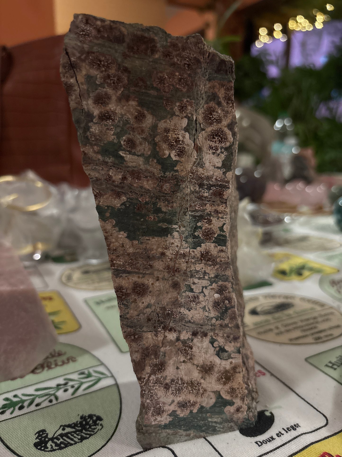 Green Flower Agate Raw Stone