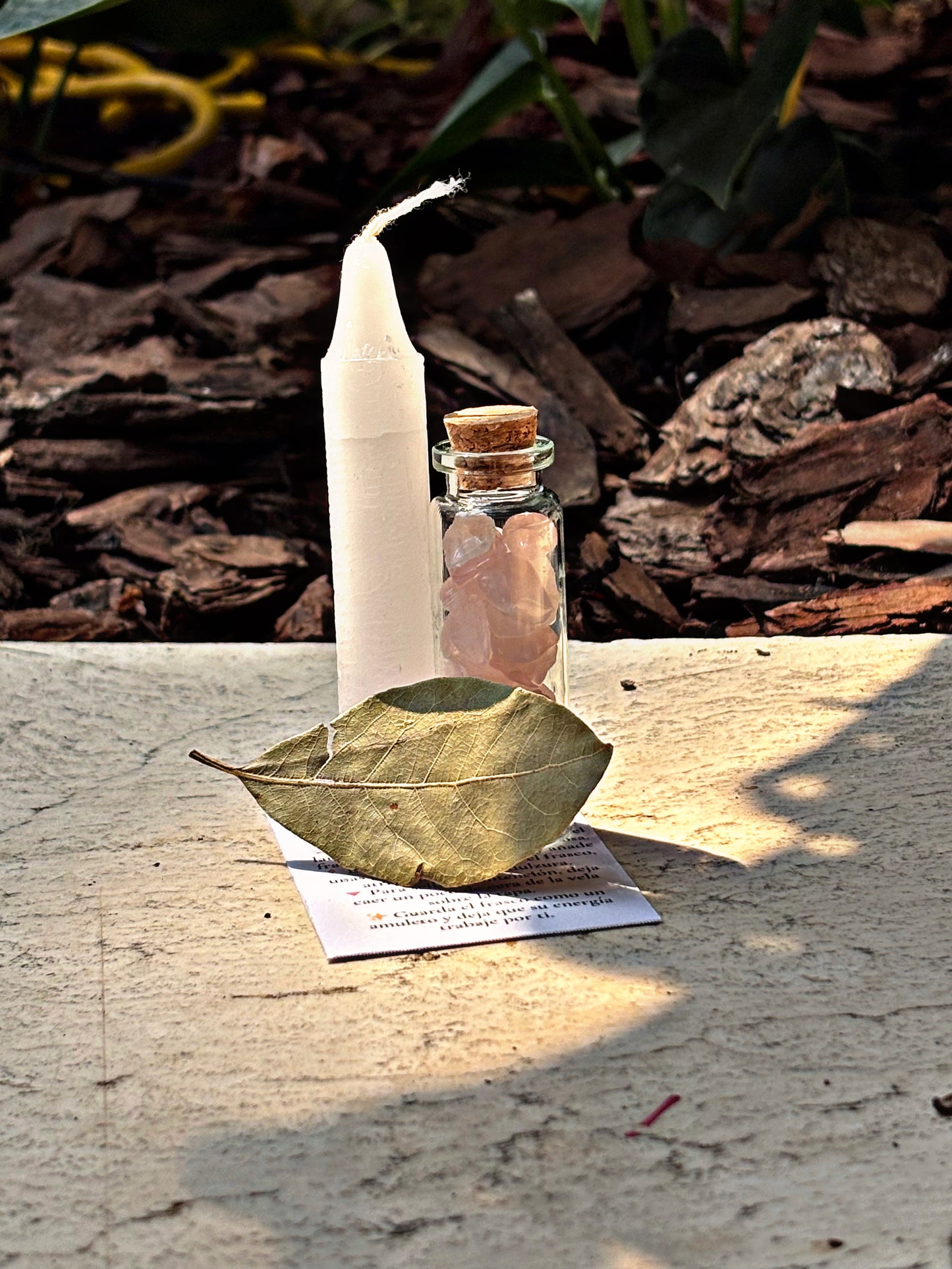 Frasco Hechizo de Amor con Cuarzo Rosa