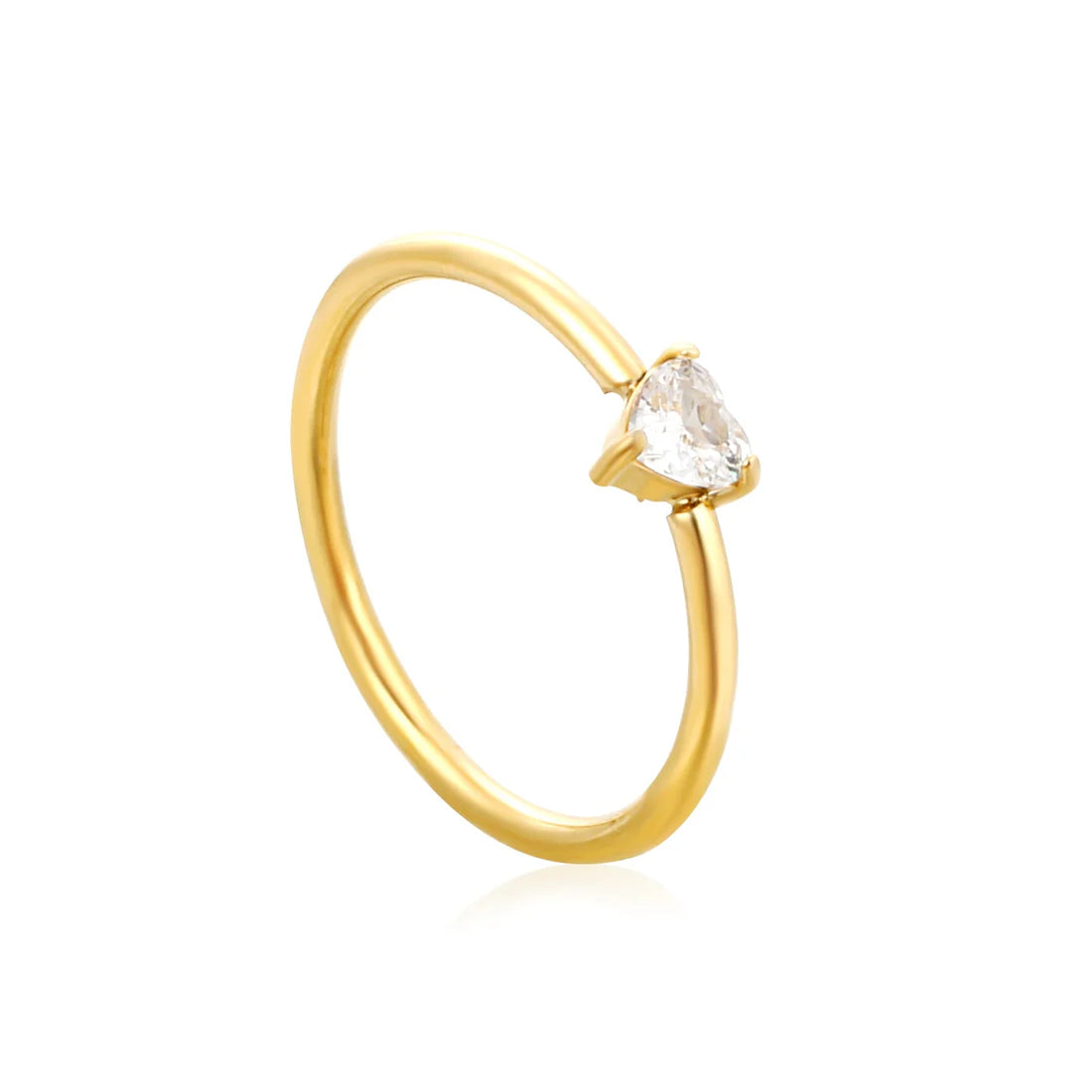 SS Heart CZ Ring