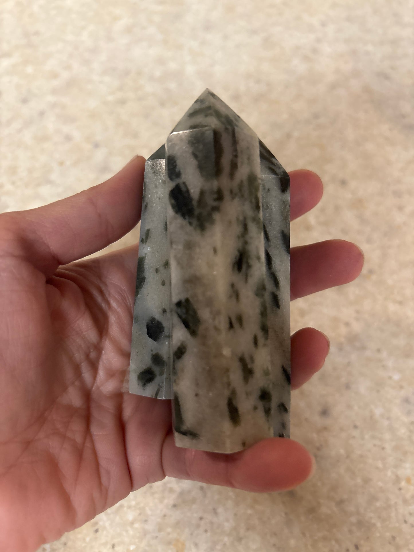 Green Tourmaline Point