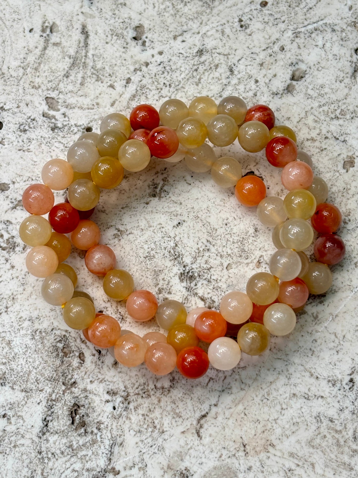 8mm Golden Silk Jade Bracelet