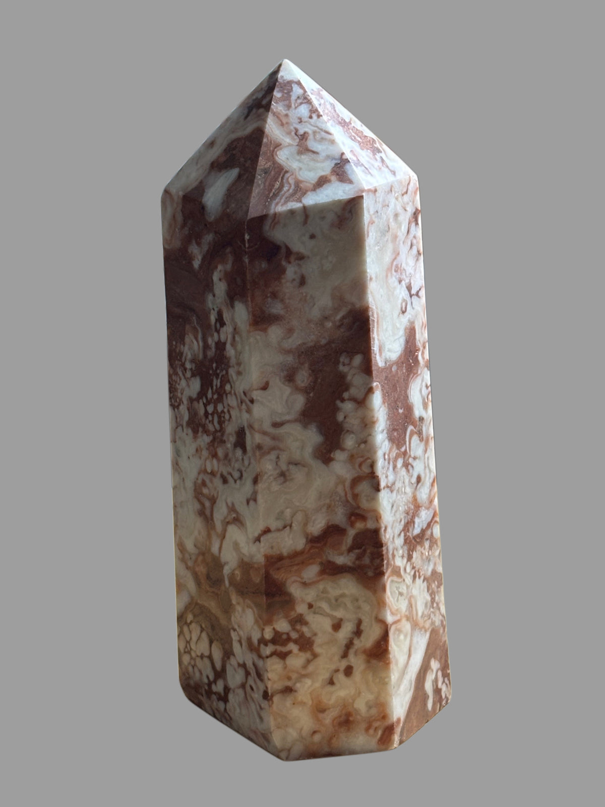 Amber Calcite Point Tower