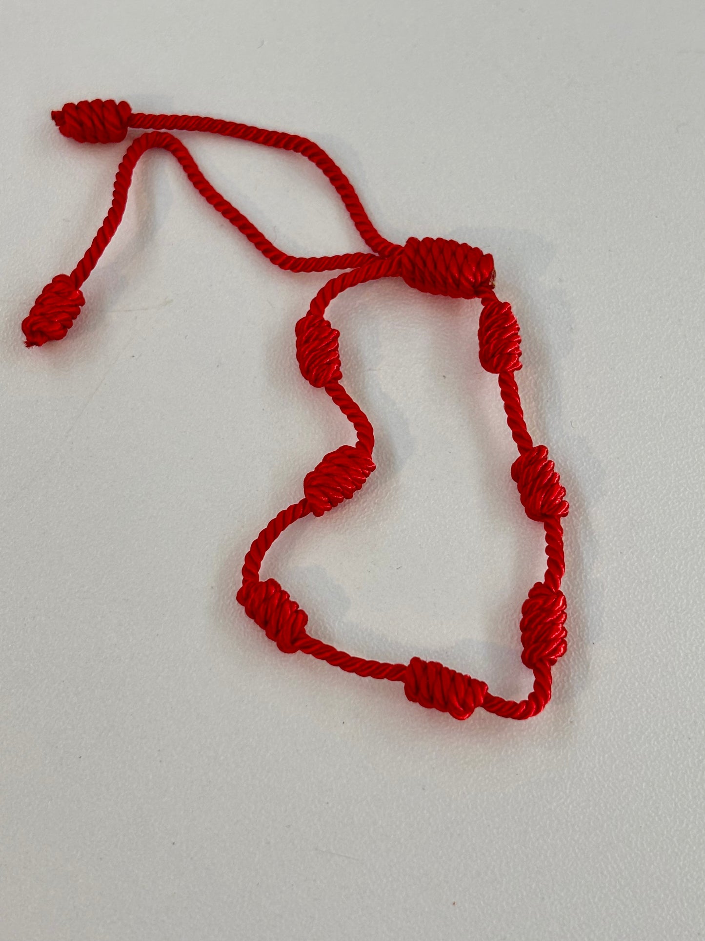 Red 7 Knot Bracelet
