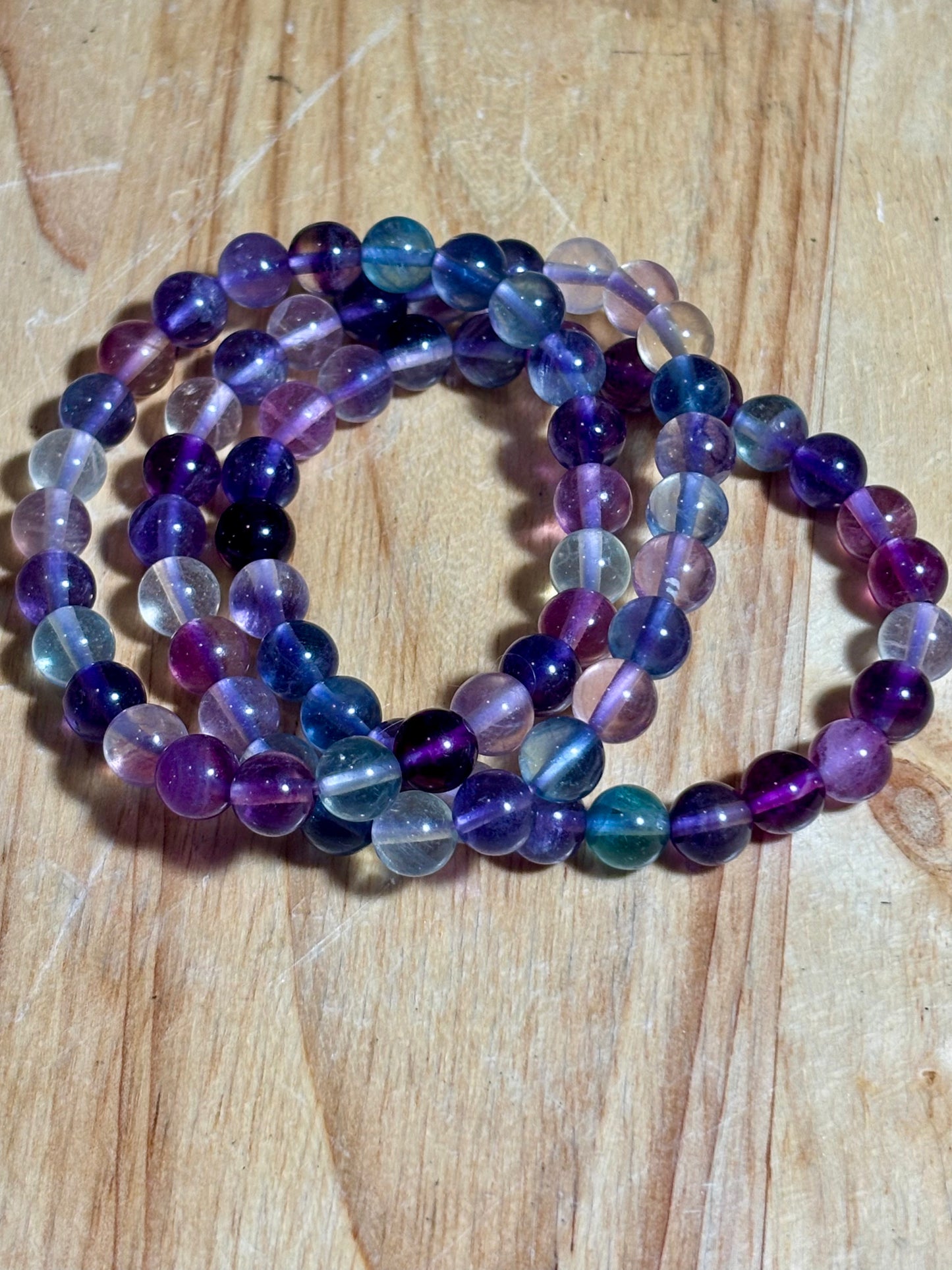 8mm Dark Fluorite Bracelet