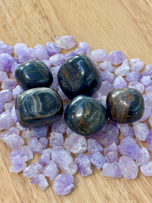 Blue Tiger Eye Tumble