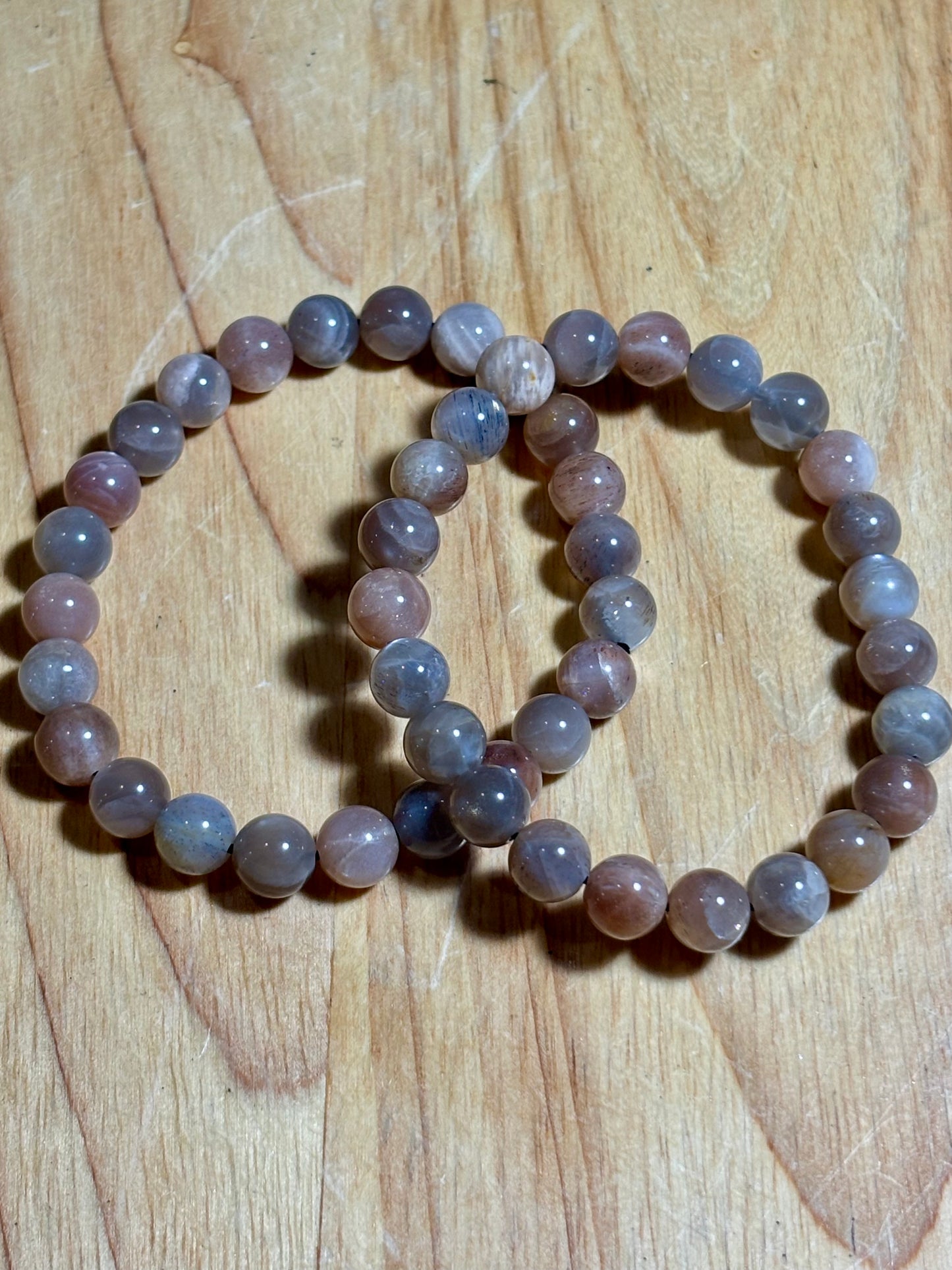 8mm Peach Moonstone Bracelet