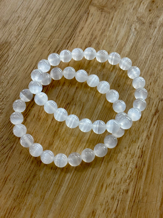 Selenite 8mm Bracelet