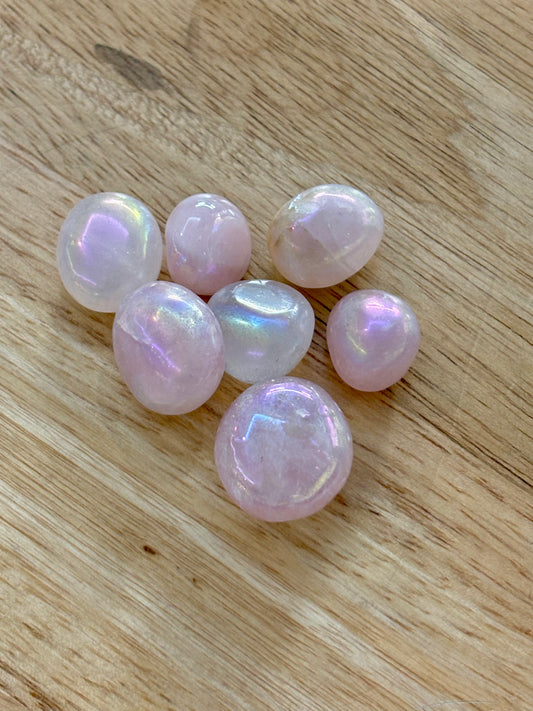 Aura Rose Quartz Tumble