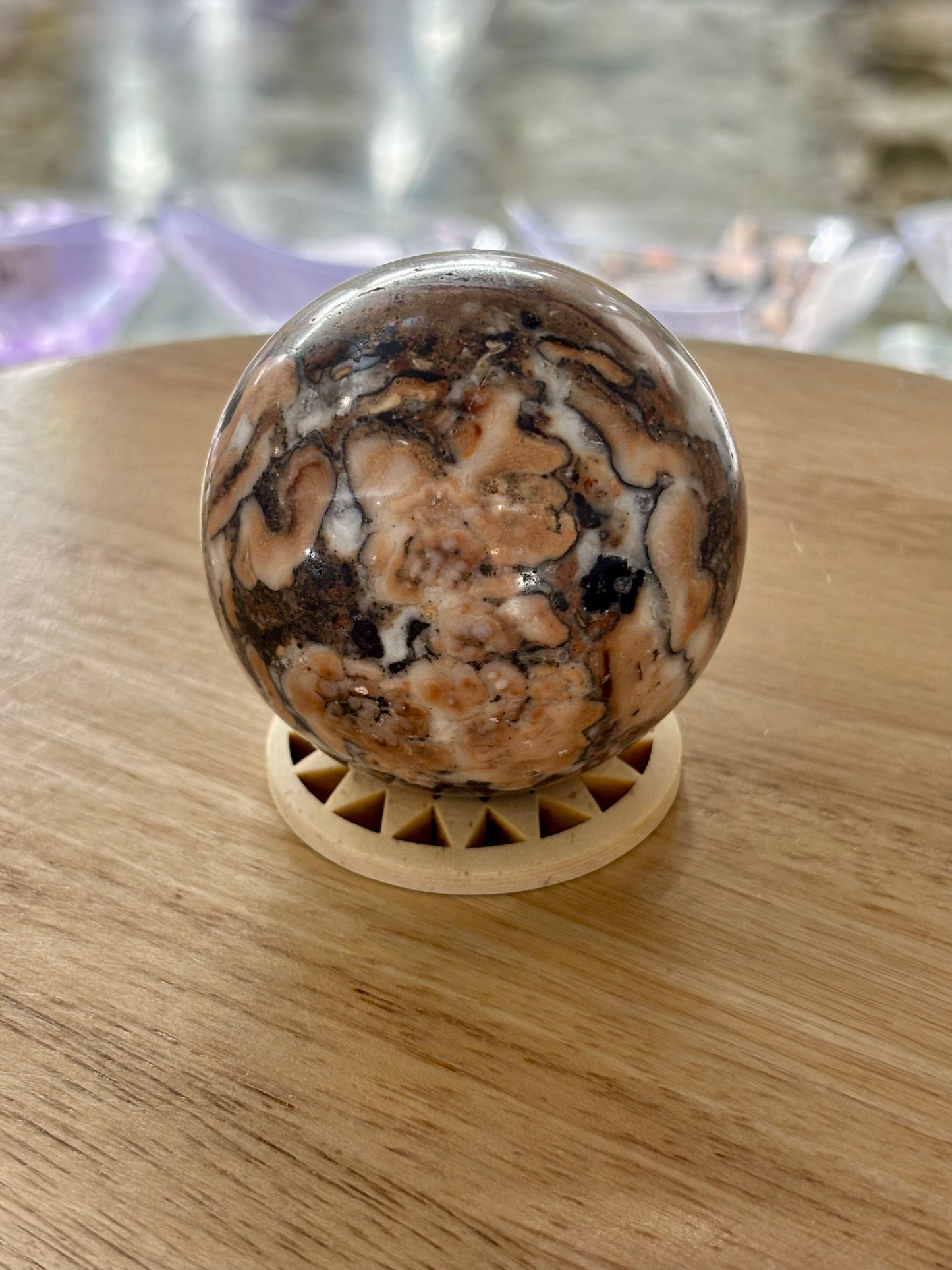 Amber Calcite Sphere #3 - Mexico