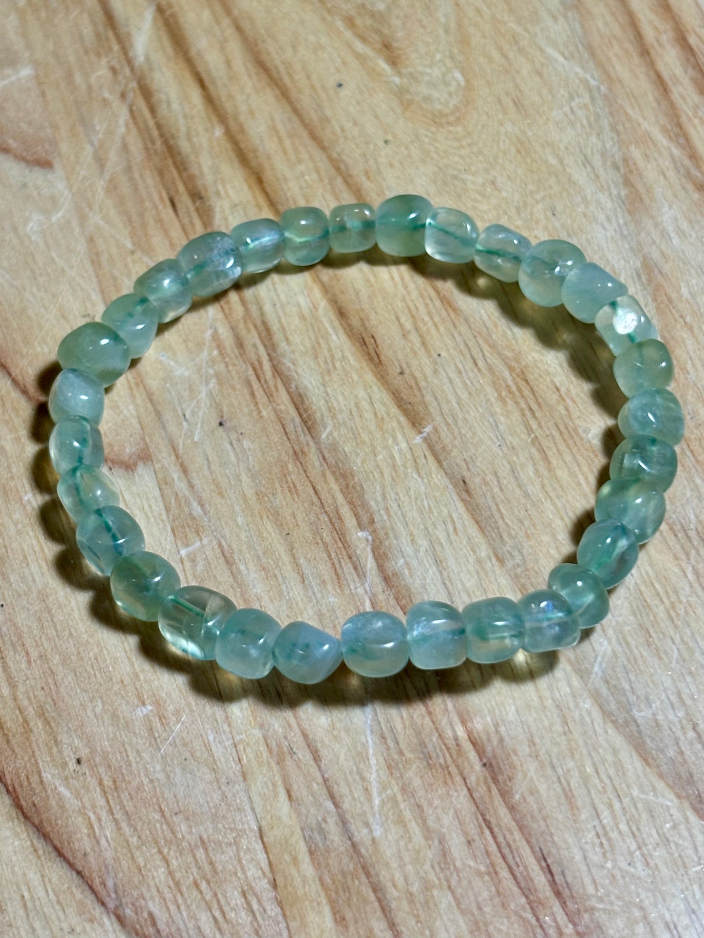 Prehnite Cube Bracelet