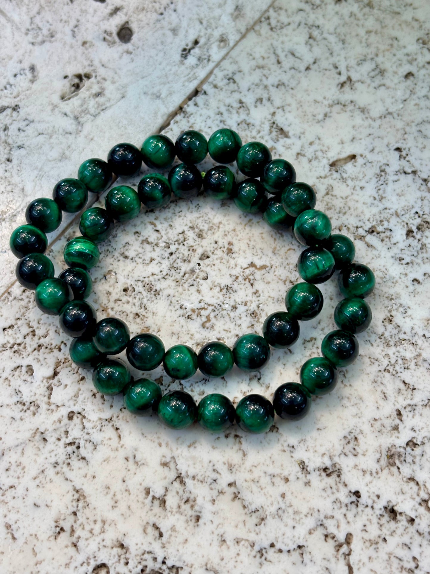 19cm Green Tiger Eye Bracelet