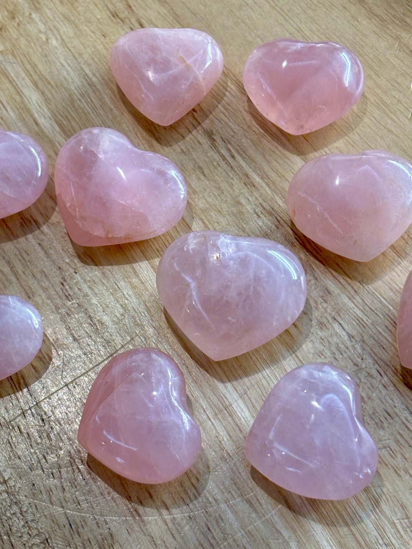 1in Rose Quartz Hearts