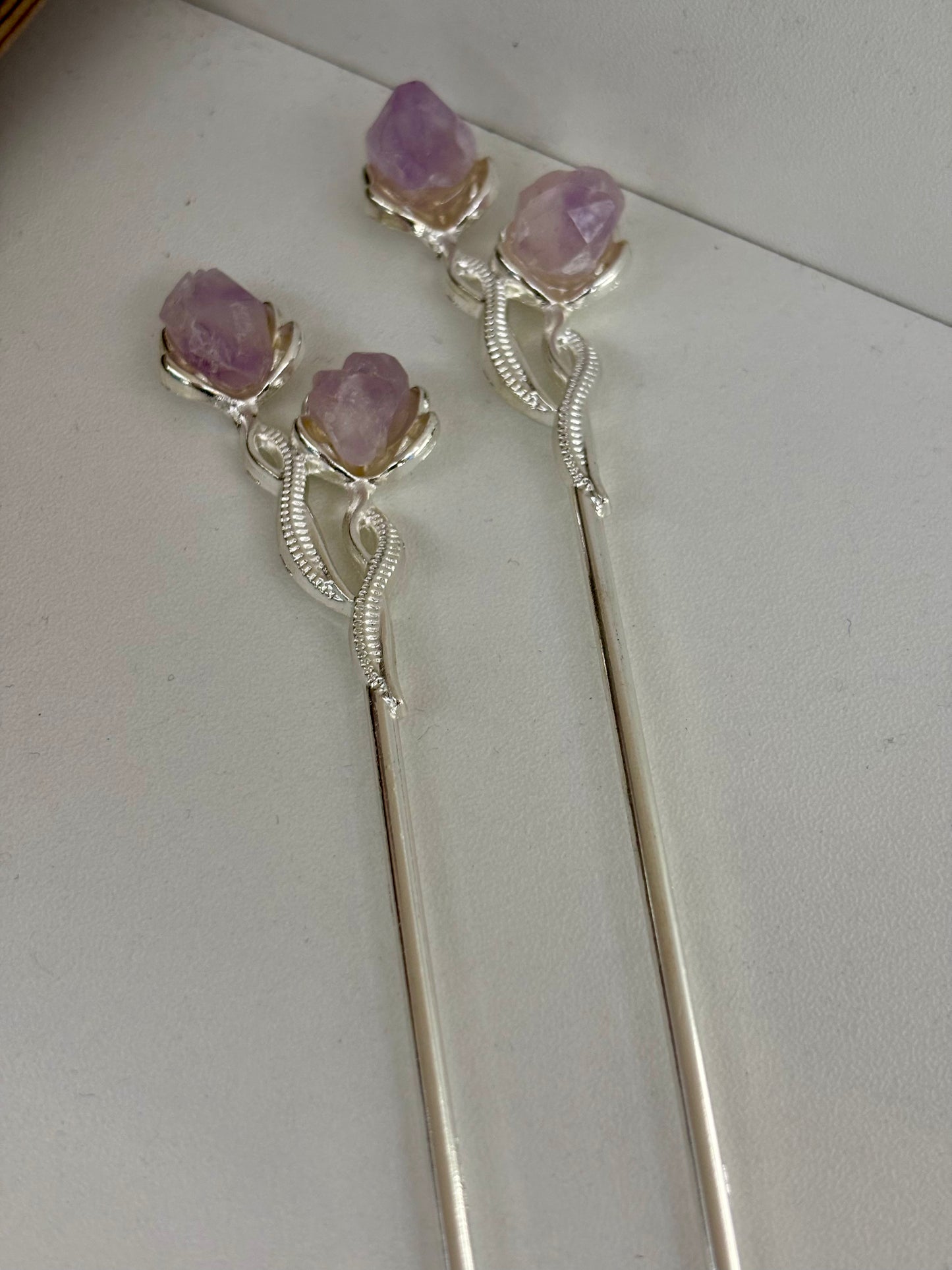 Amethyst Hair Pin