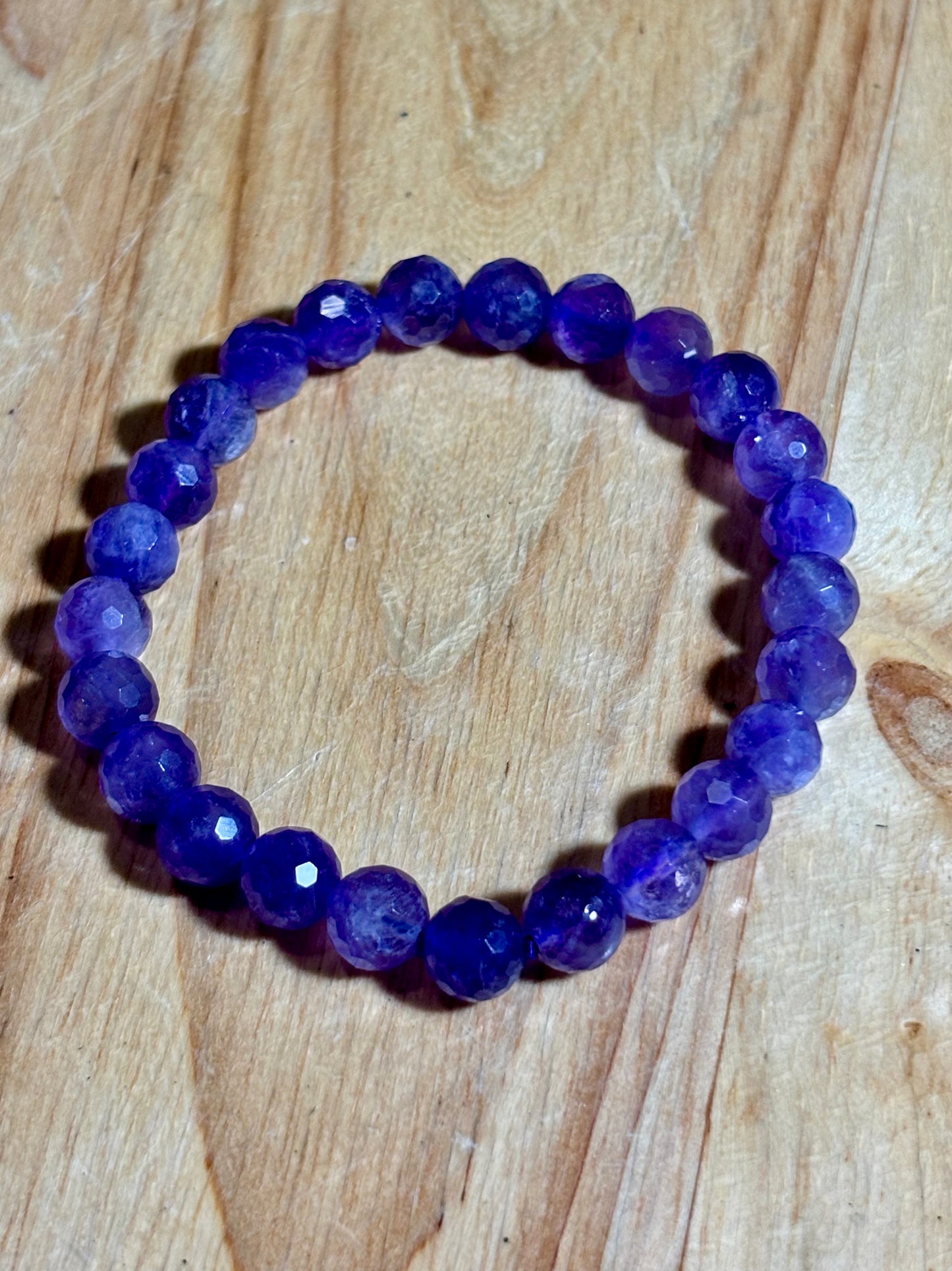8mm Faceted Dark Amethyst