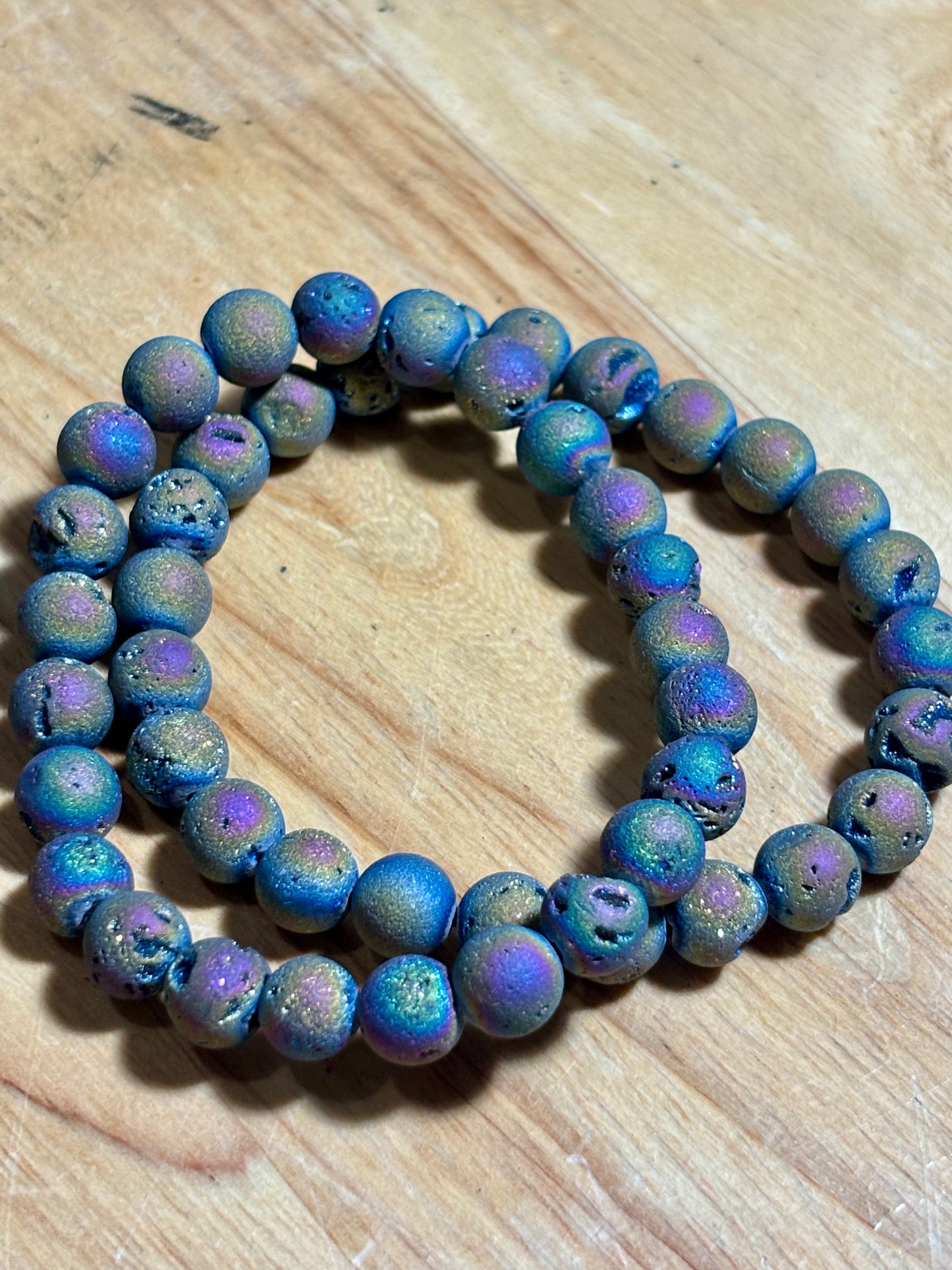8mm Aura Druzy Bracelet
