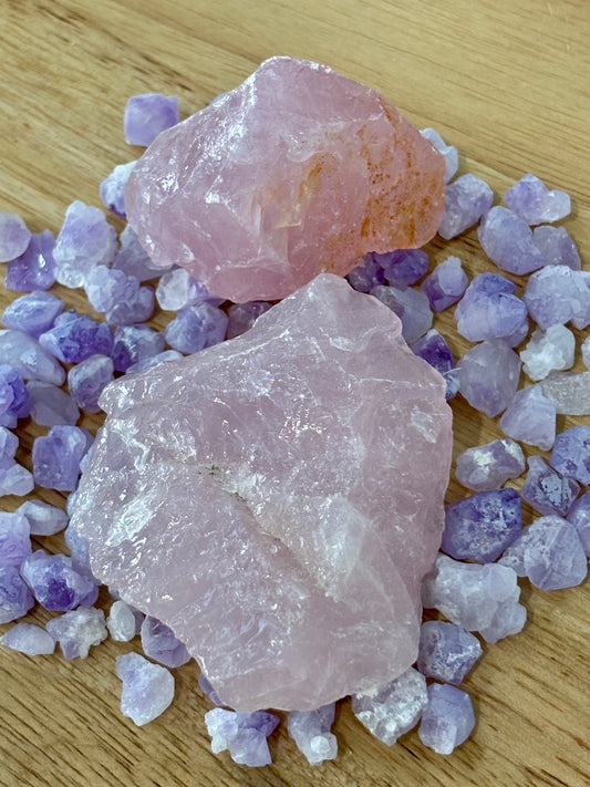 Raw Rose Quartz Big