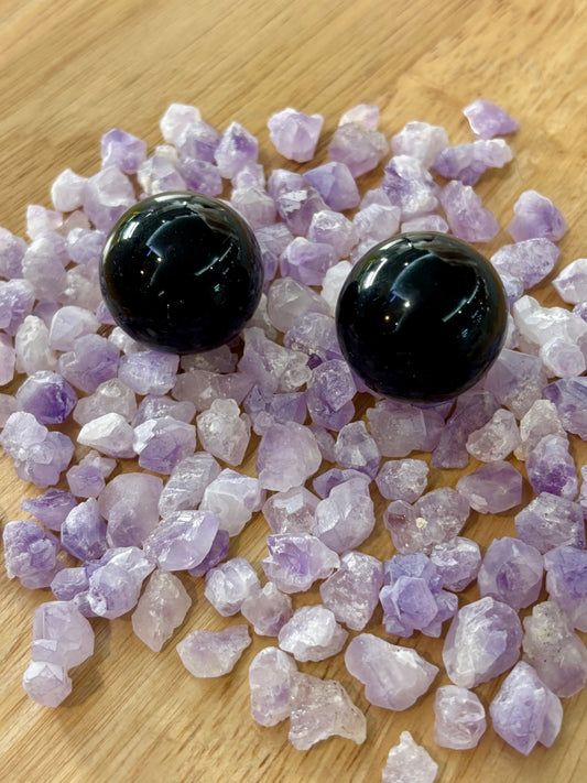 Small Black Obsidian Sphere