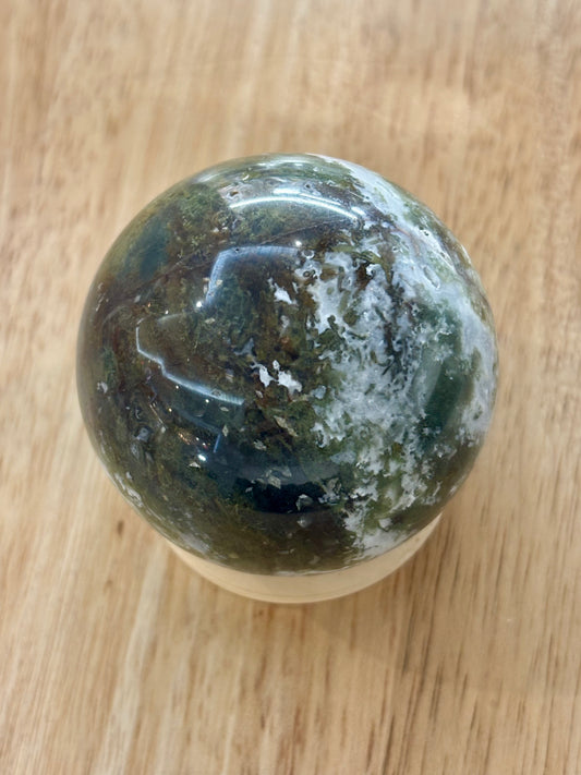 Green Moss Agate Sphere