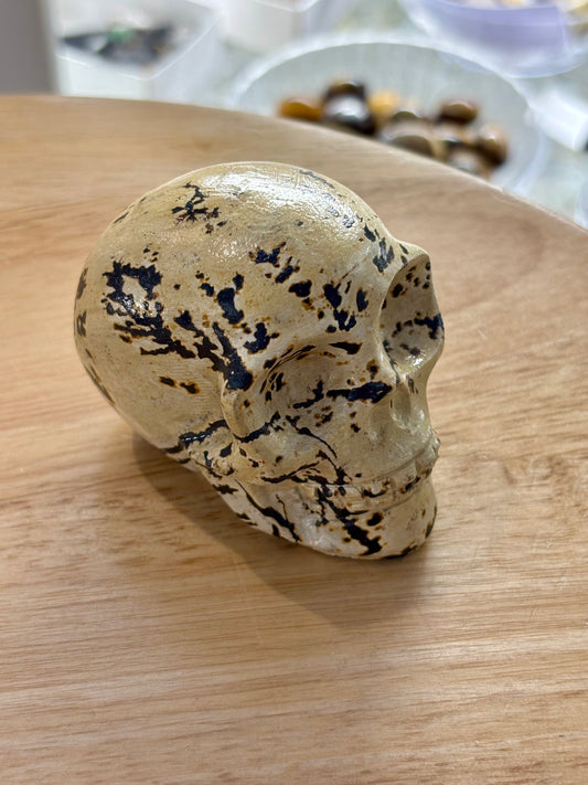 Dendritic Jasper Skull