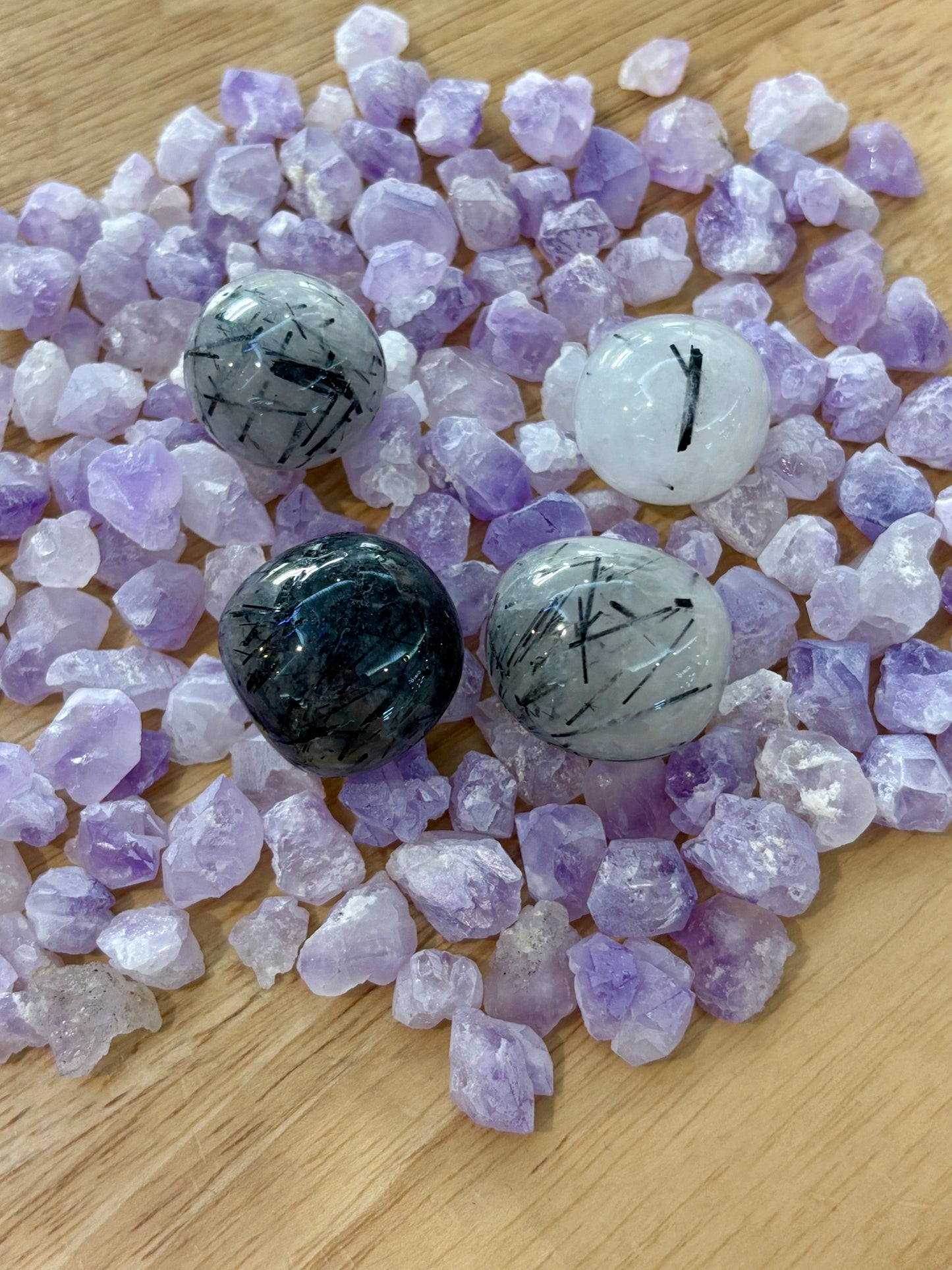 Black Rutiled Quartz Tumble