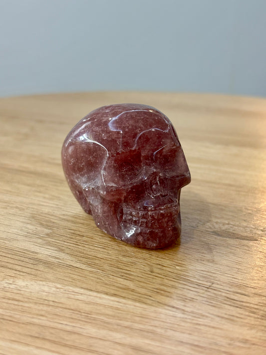 Strawberry Quartz Skull