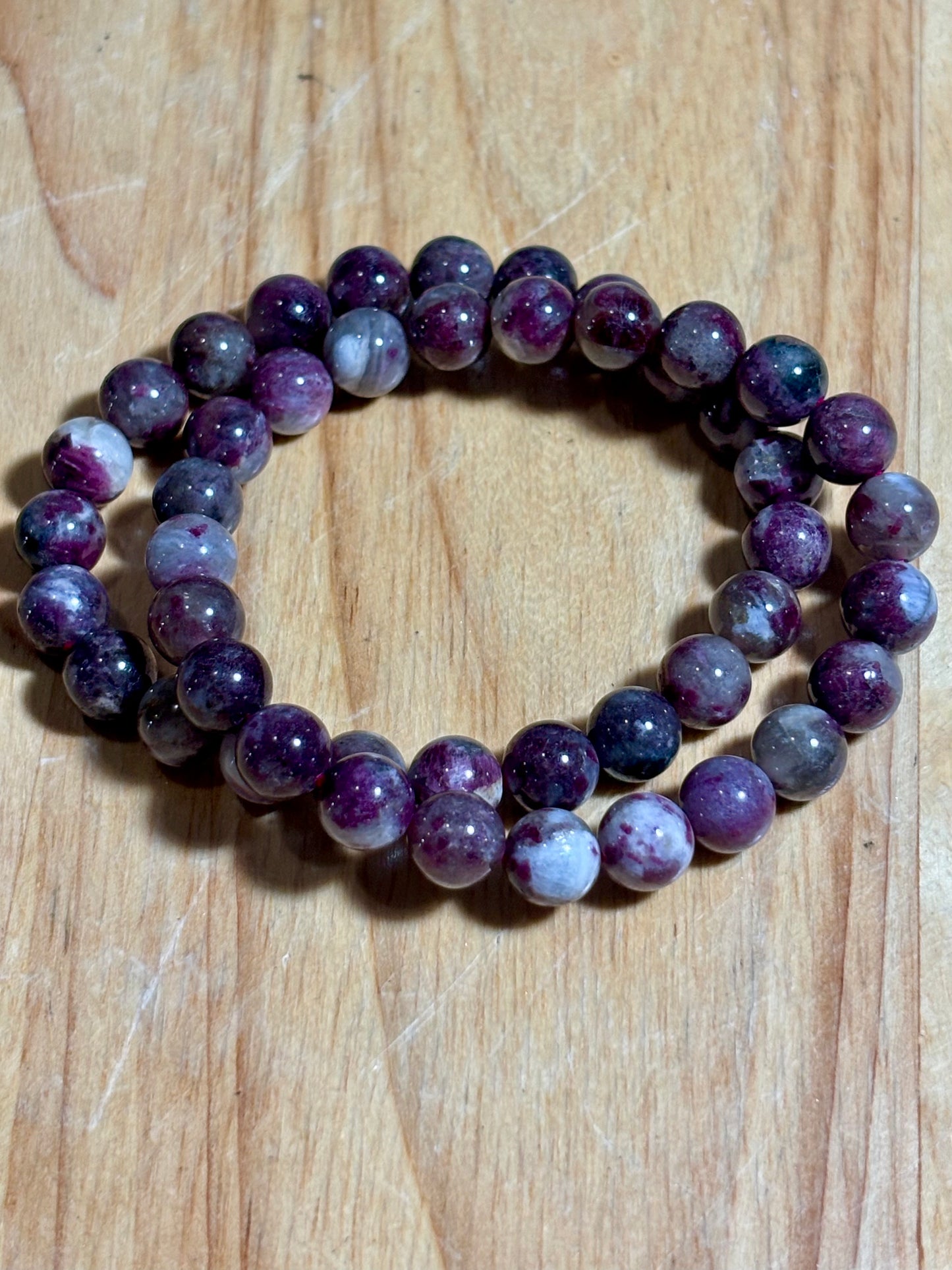 8mm Pink Tourmaline Bracelet