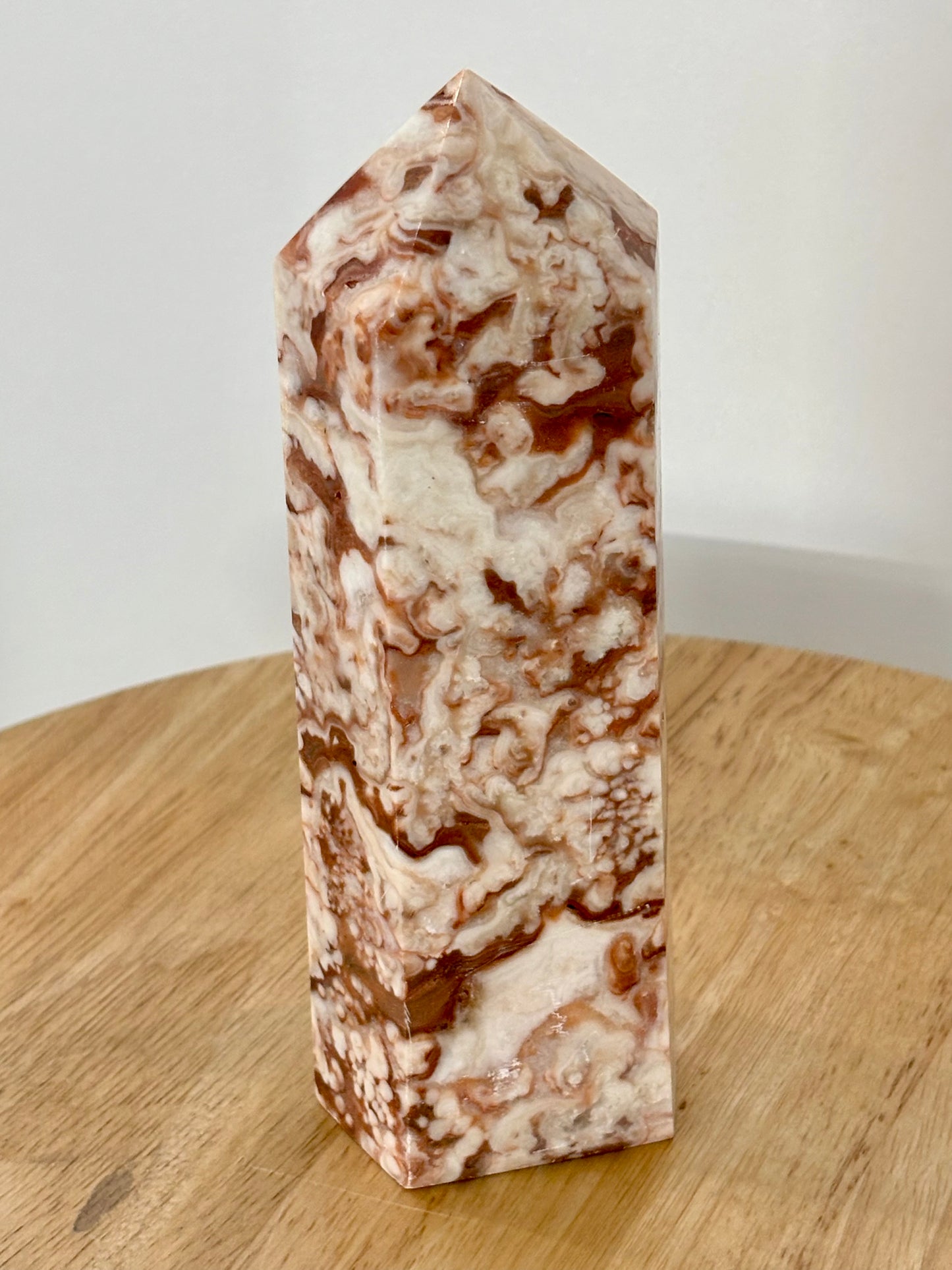 Amber Calcite Point Tower