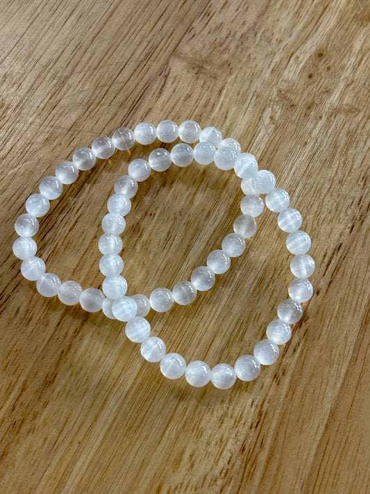 Selenite 6mm Bracelet