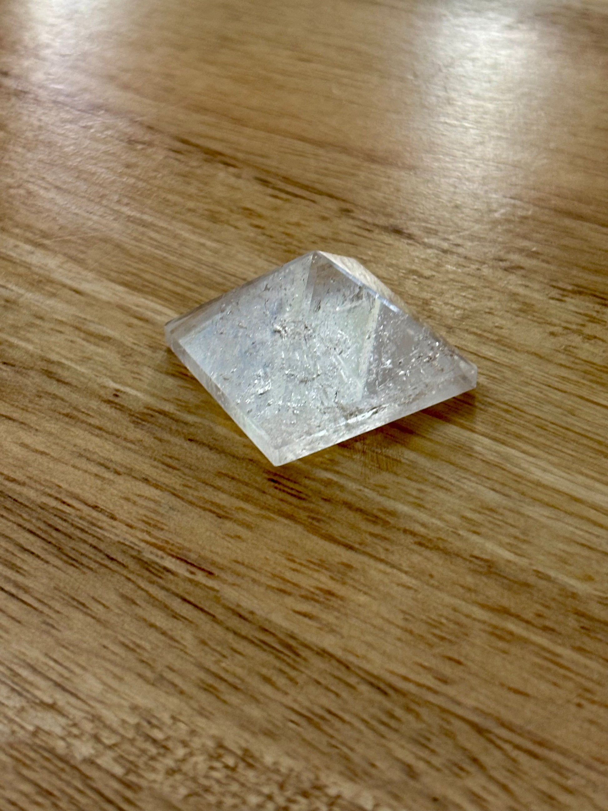 Clear quartz pyramid