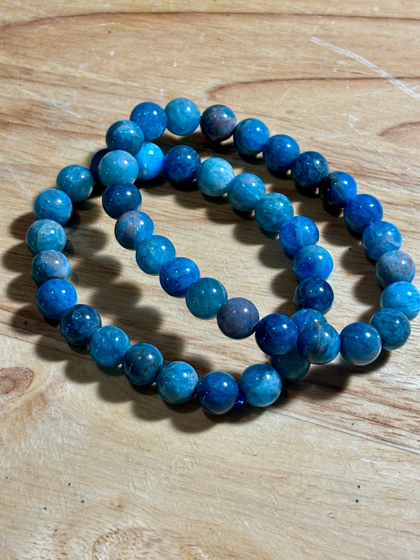 Blue Apatite 8mm Bracelet
