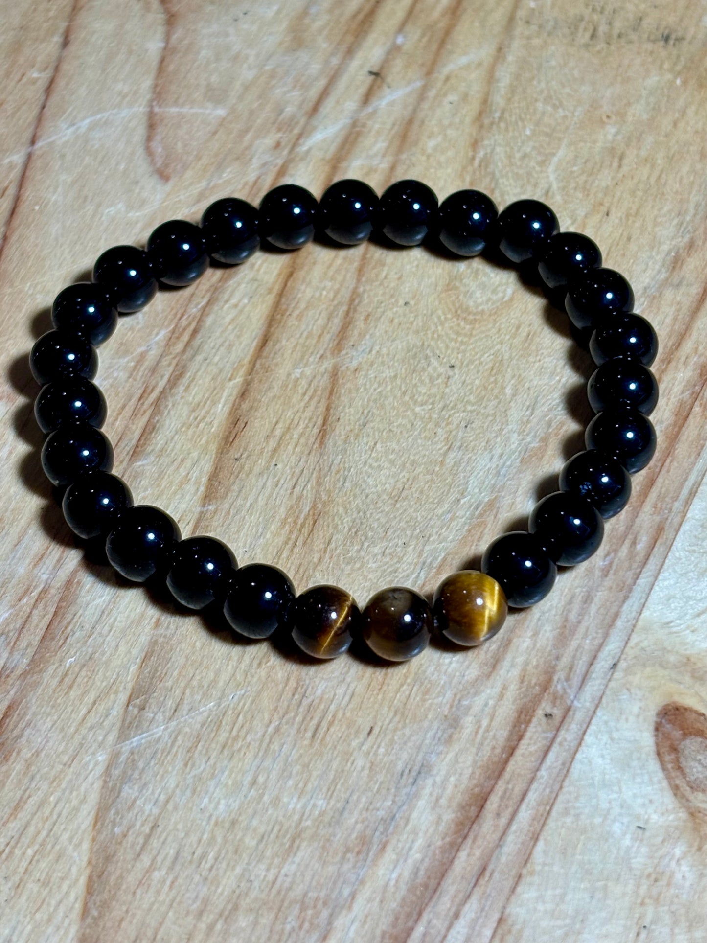Mens Black Obs & Tiger Eye