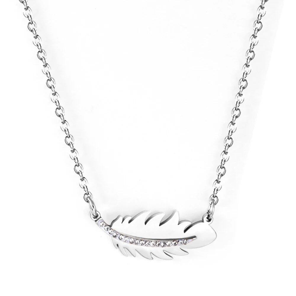 SS Feather Necklace