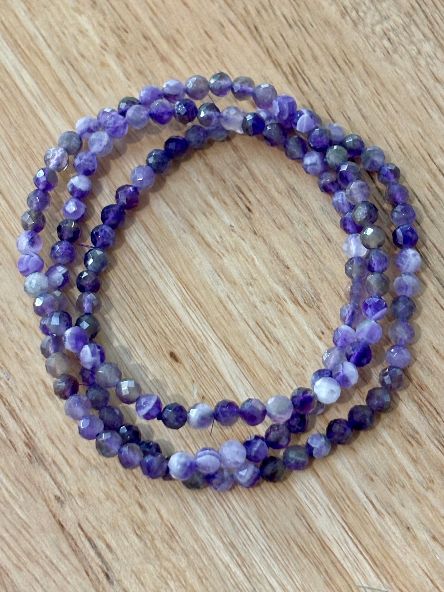 4mm Faceted Dream Amethyst Bracelet