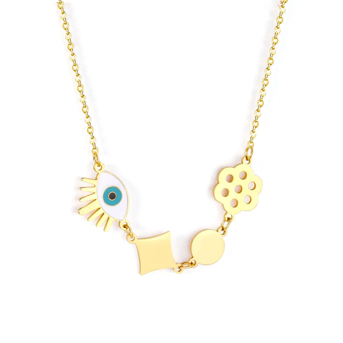 SS Blue Evil Eye Necklace