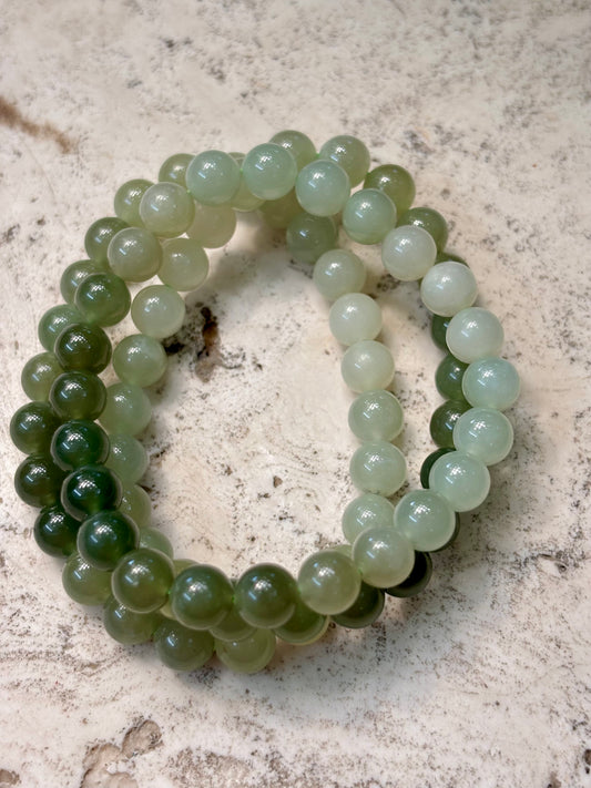 8mm Gradient Hetian Jade Bracelet