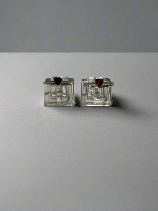 Garnet Tiny Heart S925 Ring