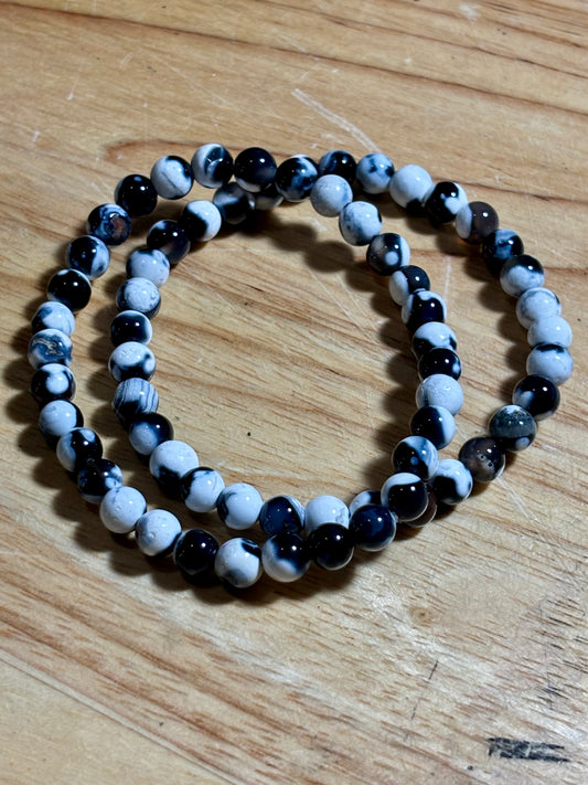 Whale Agate 6mm Bracelet